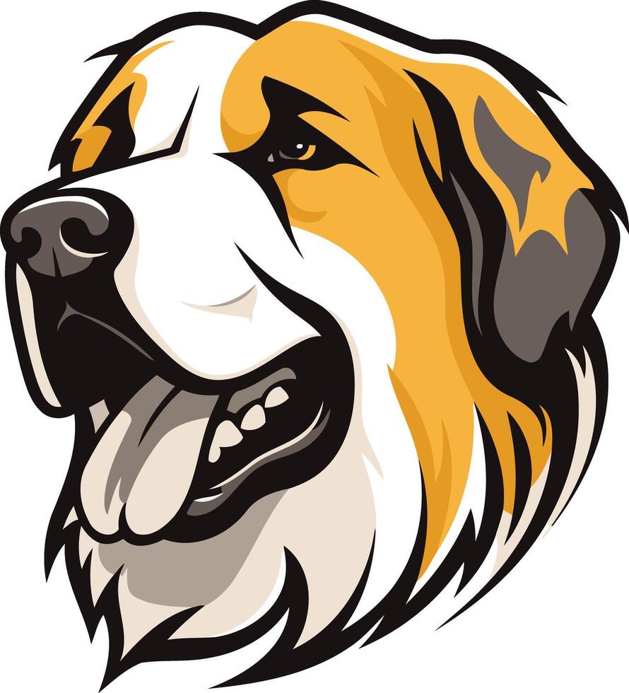 Portrait of a Friendly Dog vector