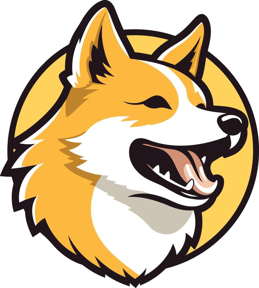 Smiling Cartoon Dog Mascot vector