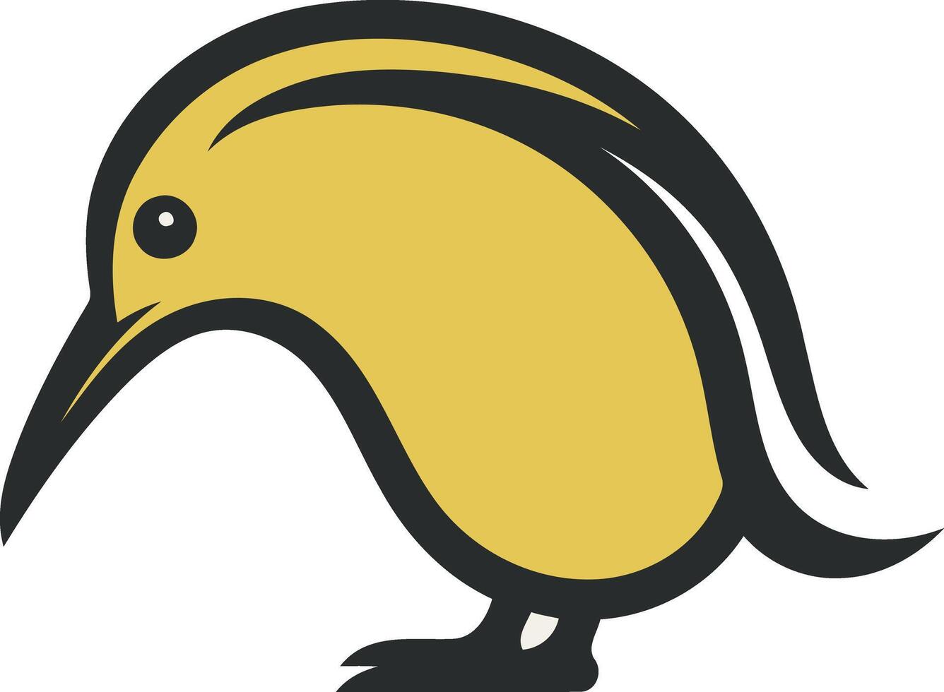 Stylized Kiwi Bird Illustration vector