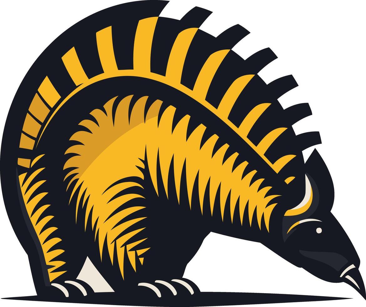 Striped Beast Mascot Illustration vector