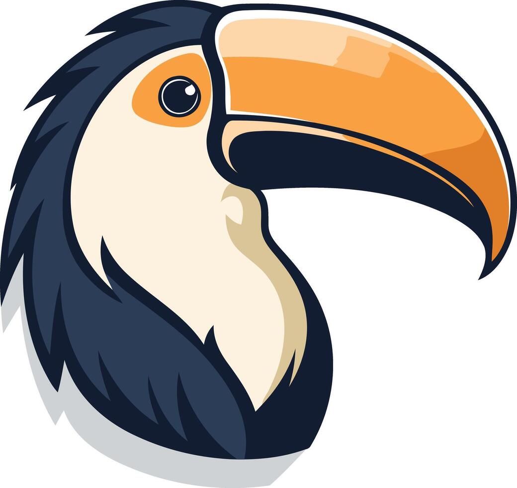 Toucan Illustration with a Large Beak vector
