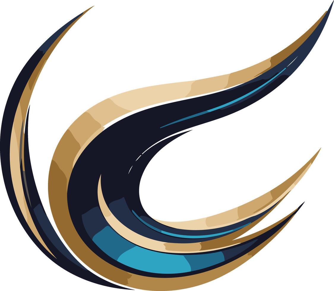 Abstract Design with Swirling Shapes vector