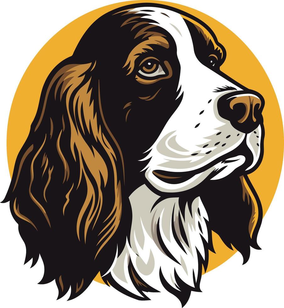 Portrait of a Springer Spaniel vector