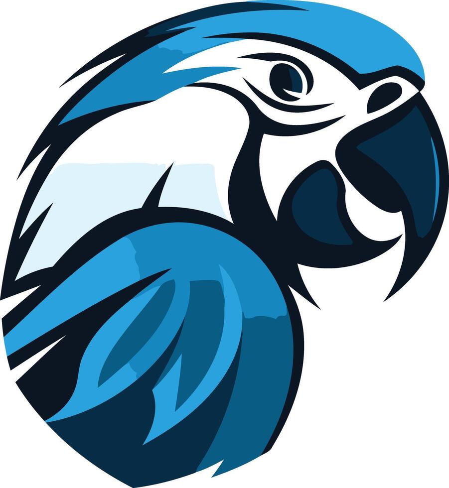 Blue Parrot Mascot Logo Design vector