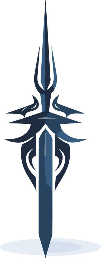 Stylized Sword with Tribal Design vector