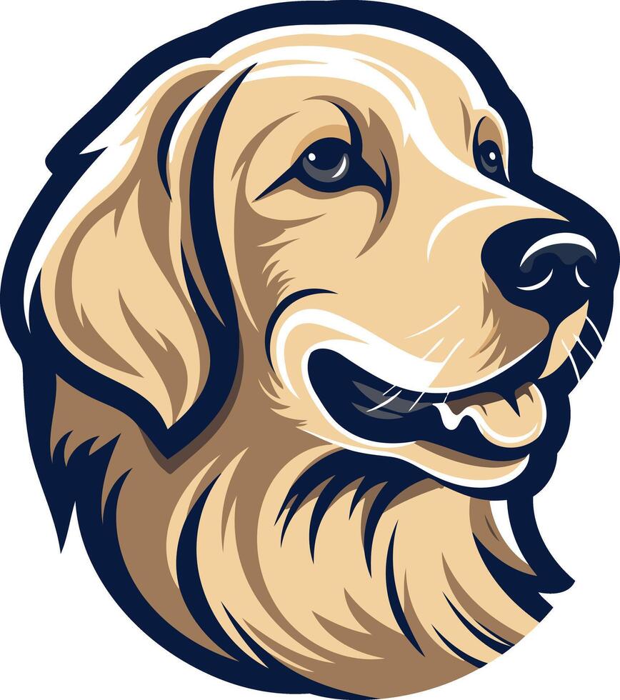 Golden Retriever Portrait vector