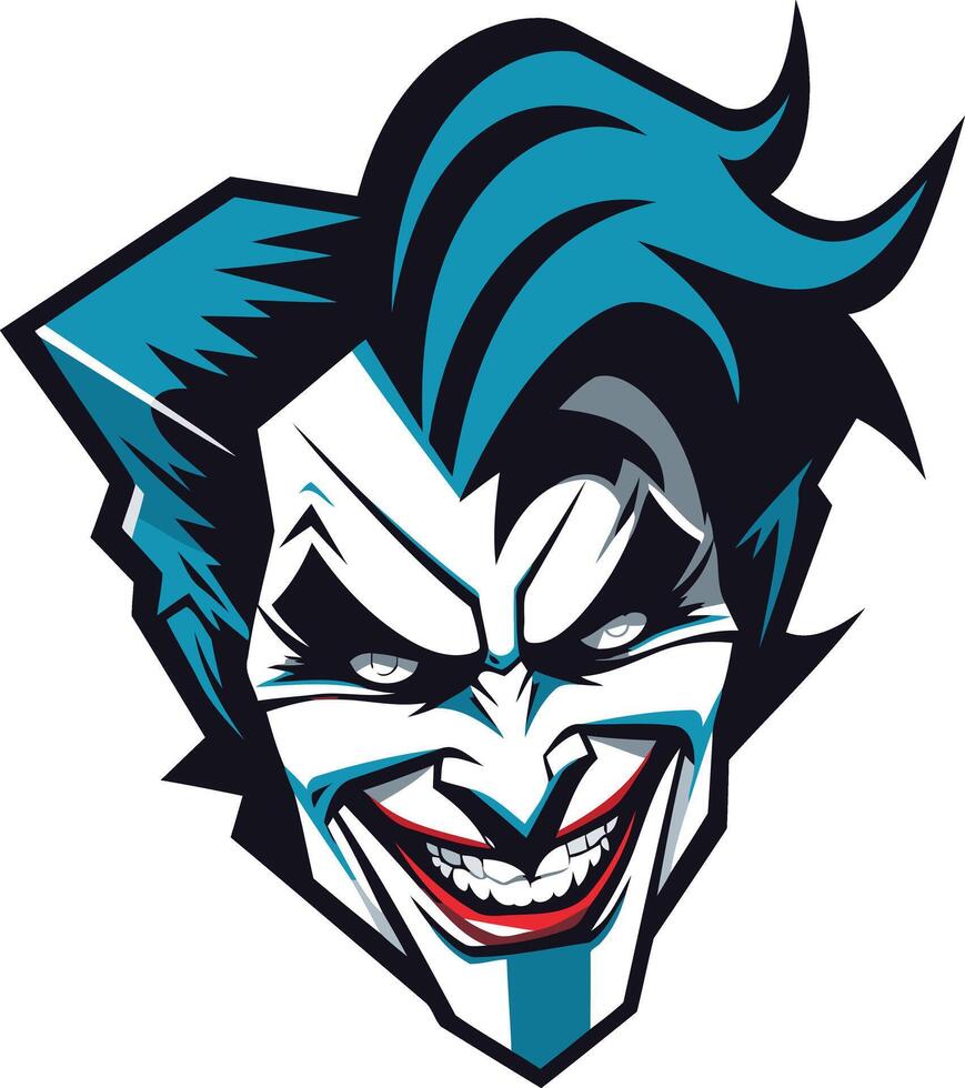 Joker's Grin A Cartoonish Portrait vector