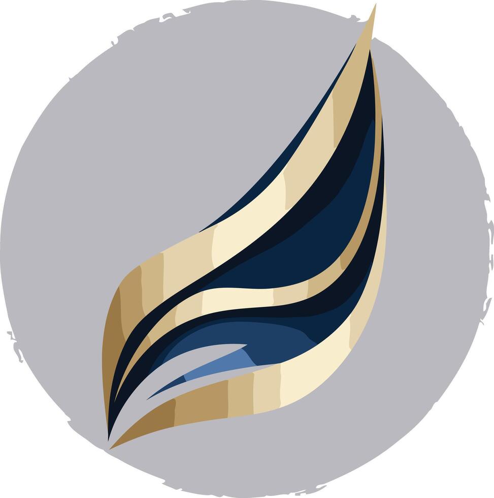 Abstract Design with Blue and Gold vector