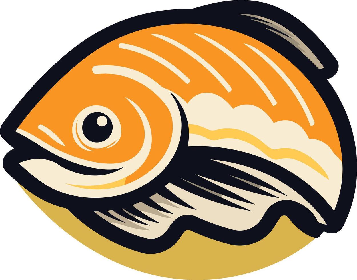 Orange Fish Illustration vector