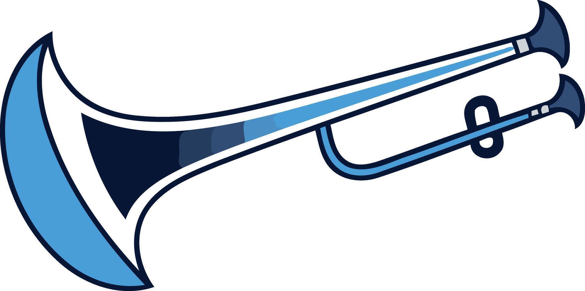 Blue Trumpet Illustration vector