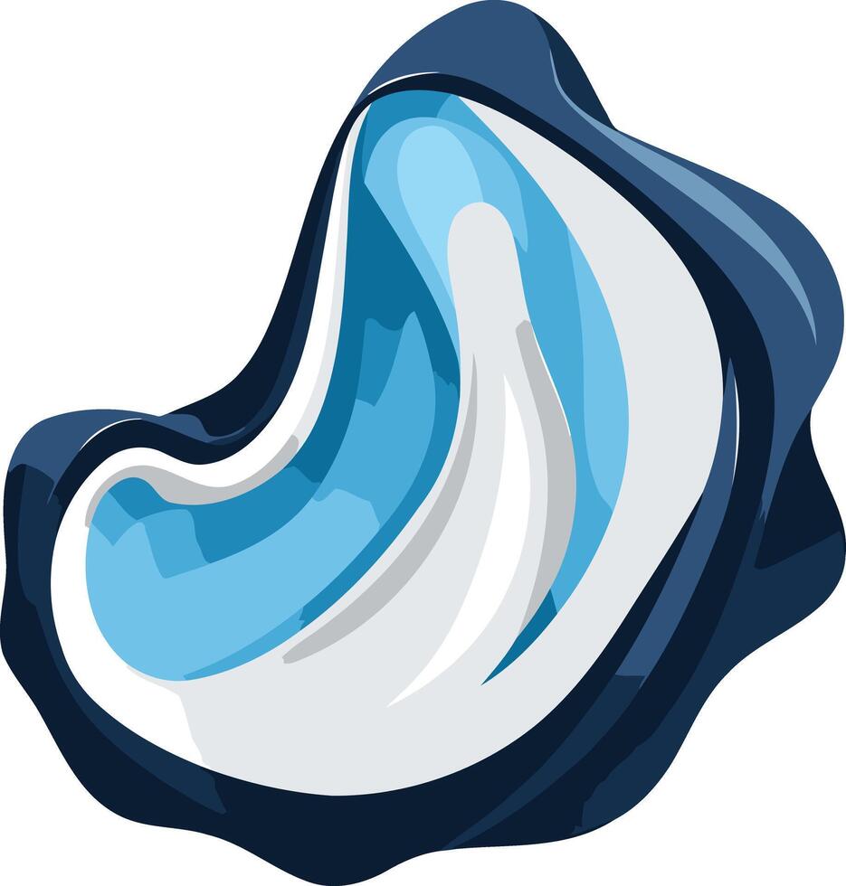 Cartoon Illustration of an Opened Oyster Shell vector