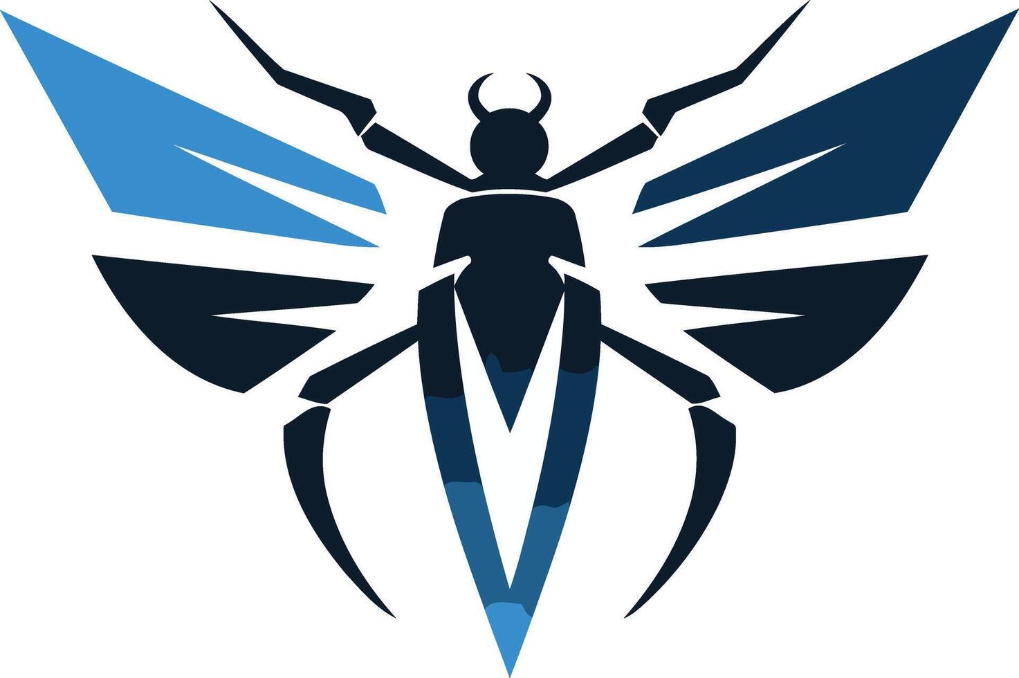 Abstract Insect with Wings vector