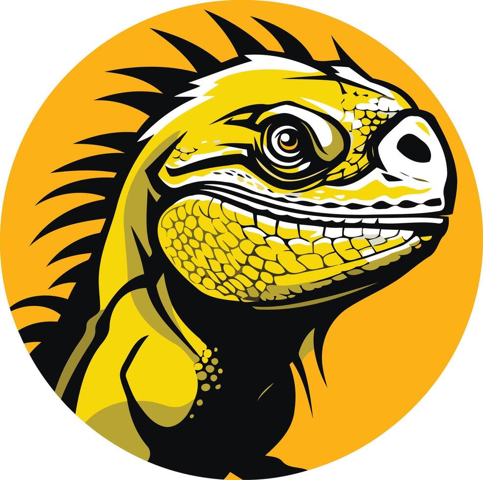 Yellow Iguana Illustration vector