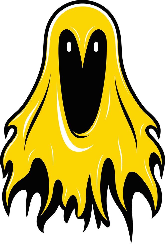 Yellow Ghost Illustration vector