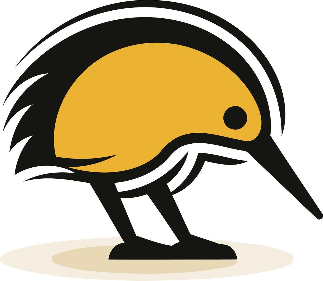 Stylized Kiwi Bird Illustration vector