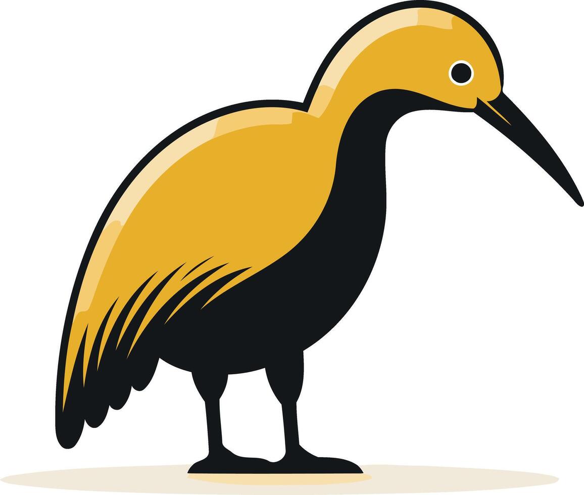 Illustration of a Yellow and Black Bird vector
