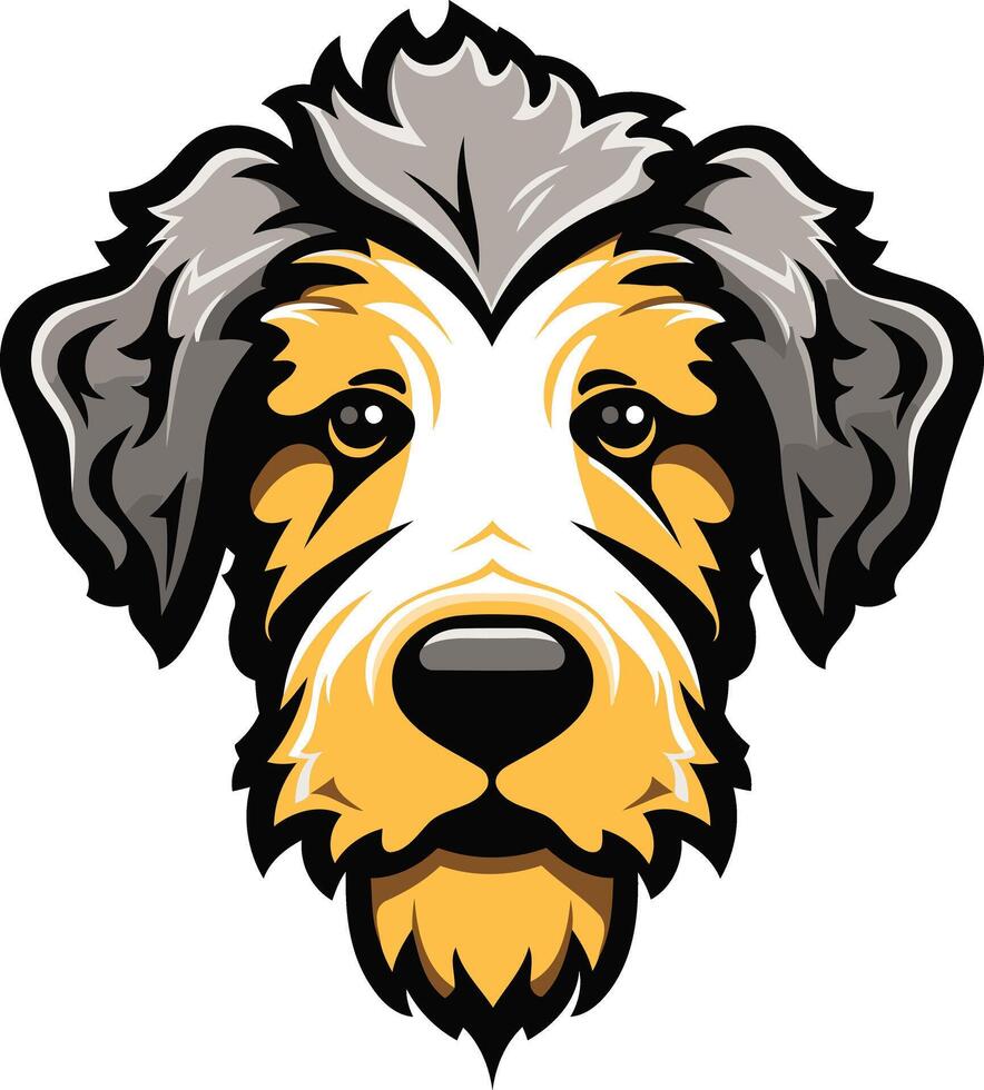 Illustration of a Wirehaired Dachshund vector