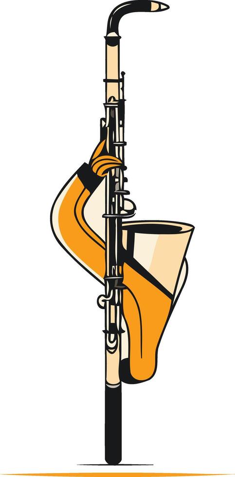 Saxophone as a Symbol of Music and Creativity vector