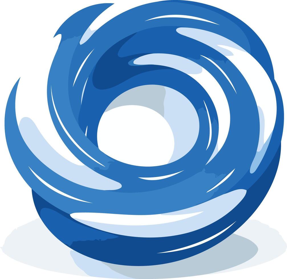 Abstract Swirling Blue and White Design vector