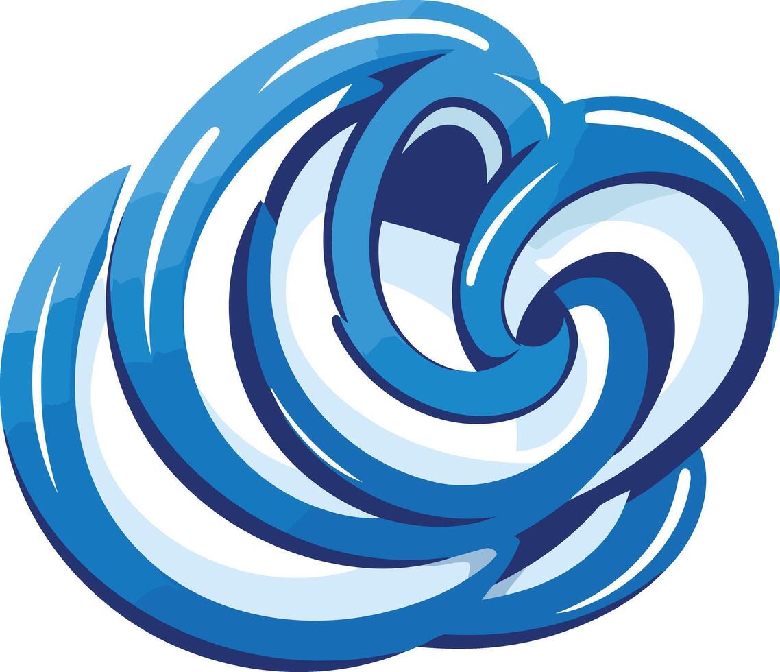 Abstract Blue Swirls vector