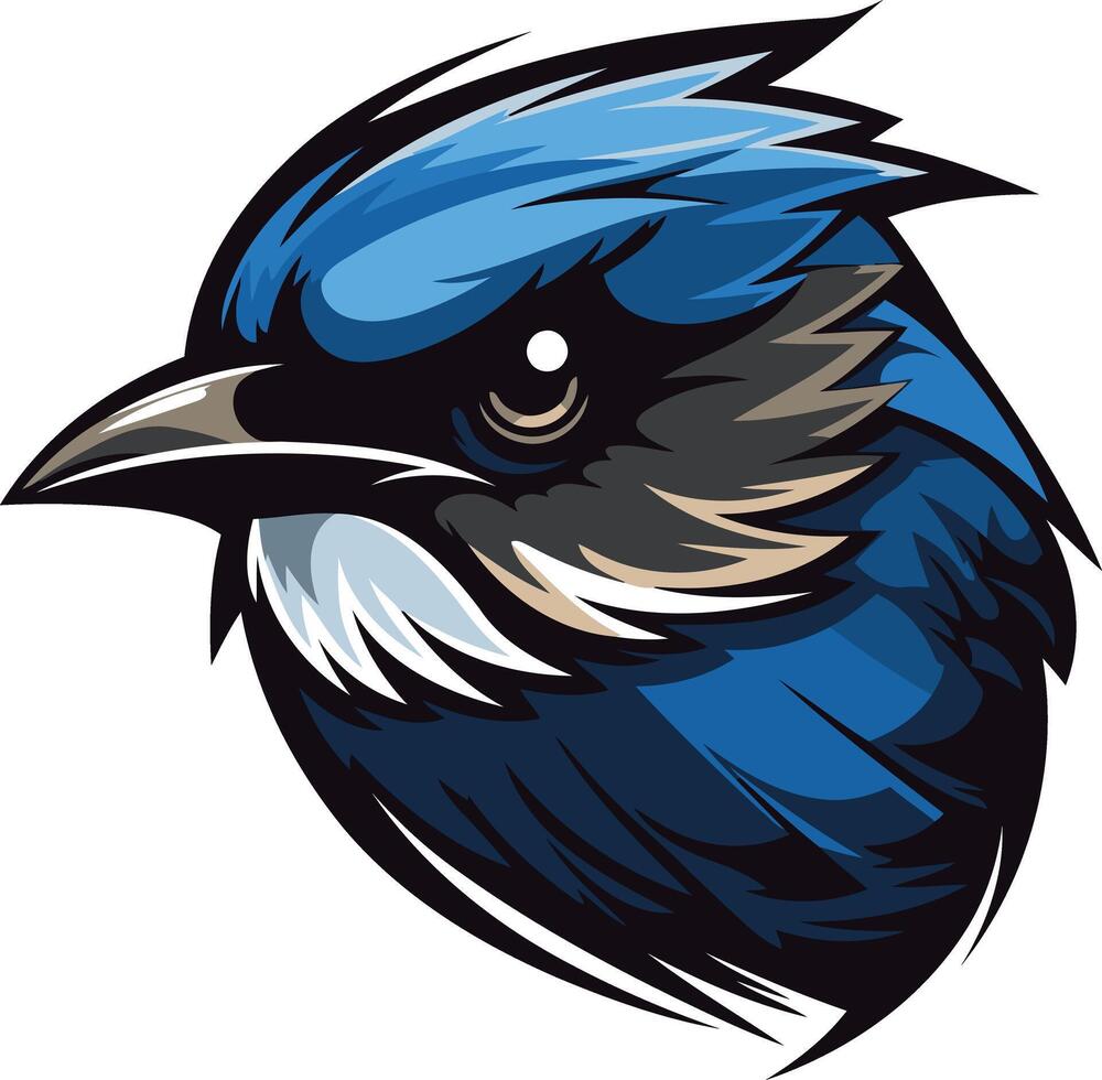 Blue Bird Head Logo Design vector