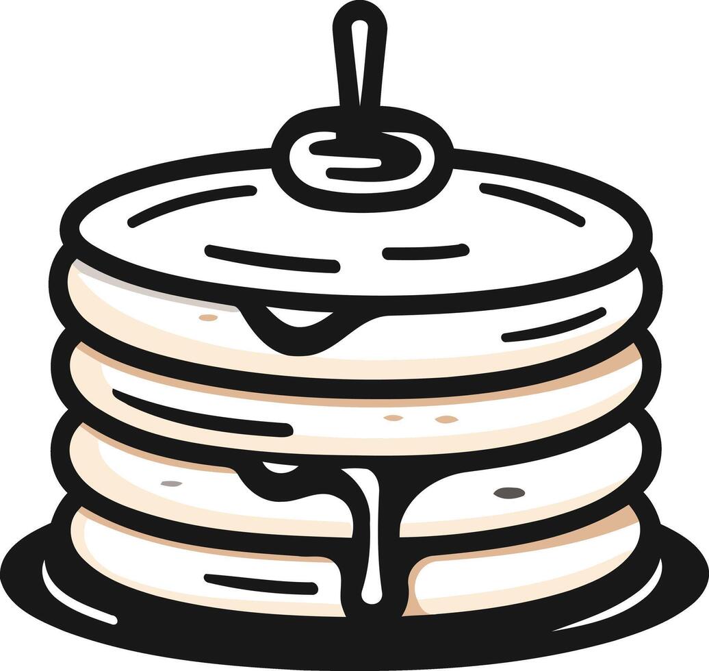 Stack of Pancakes with Syrup vector
