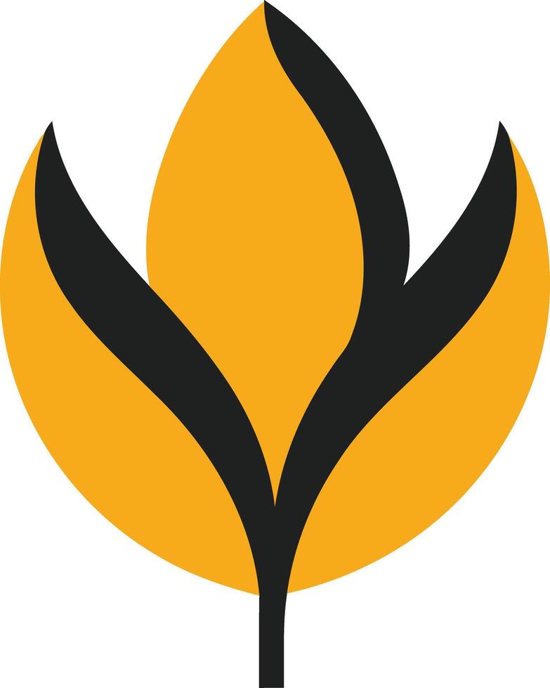 Abstract Golden Leaf Logo Design vector