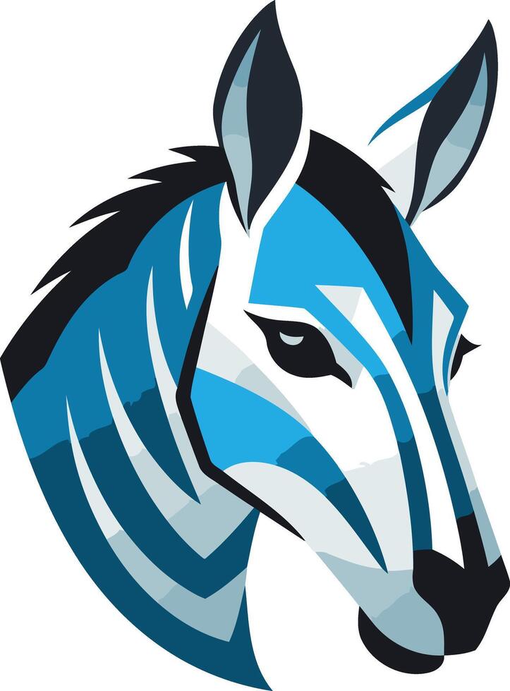 Abstract Zebra Head Illustration vector