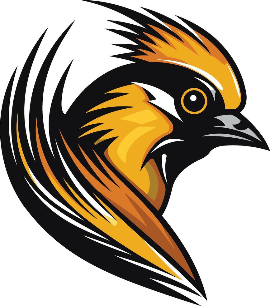 Stylized Bird Head Illustration vector