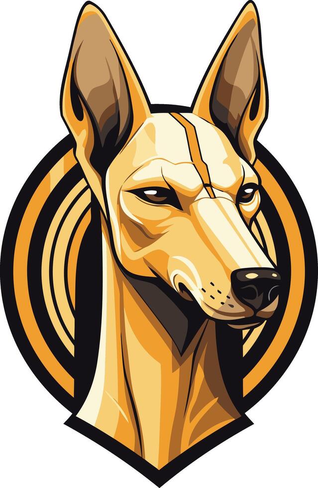 A Portrait of a Golden Dog vector