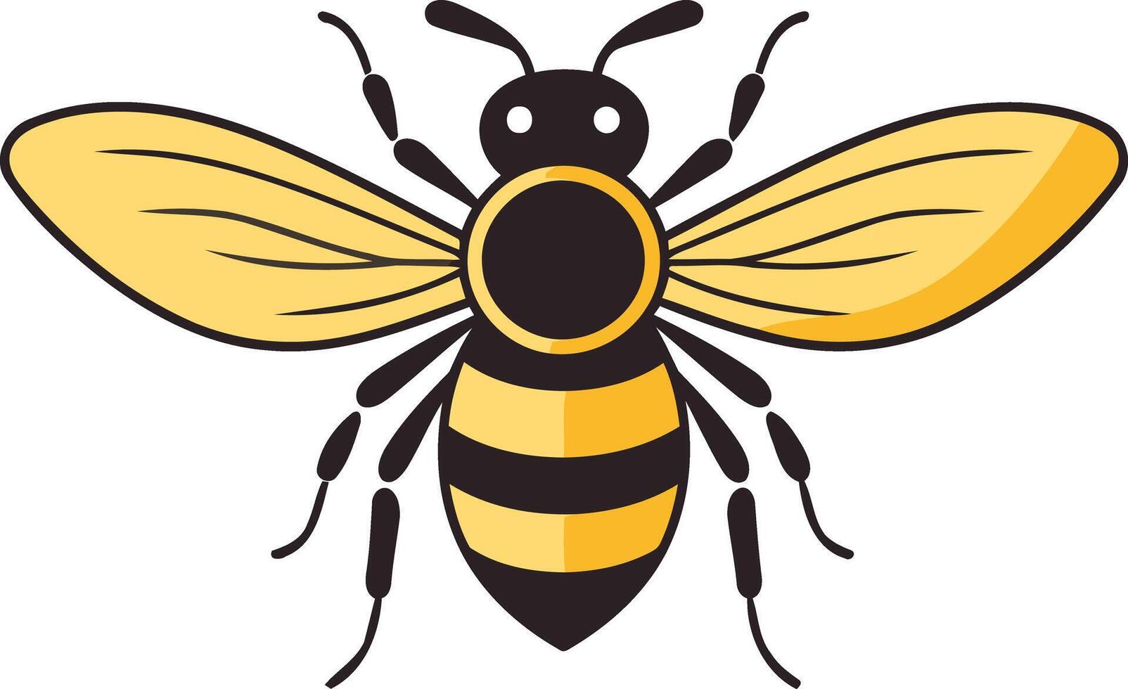 Cartoon Illustration of a Honey Bee vector