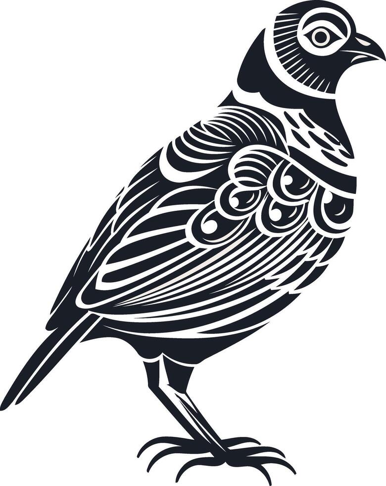 Ornamental Bird Illustration vector