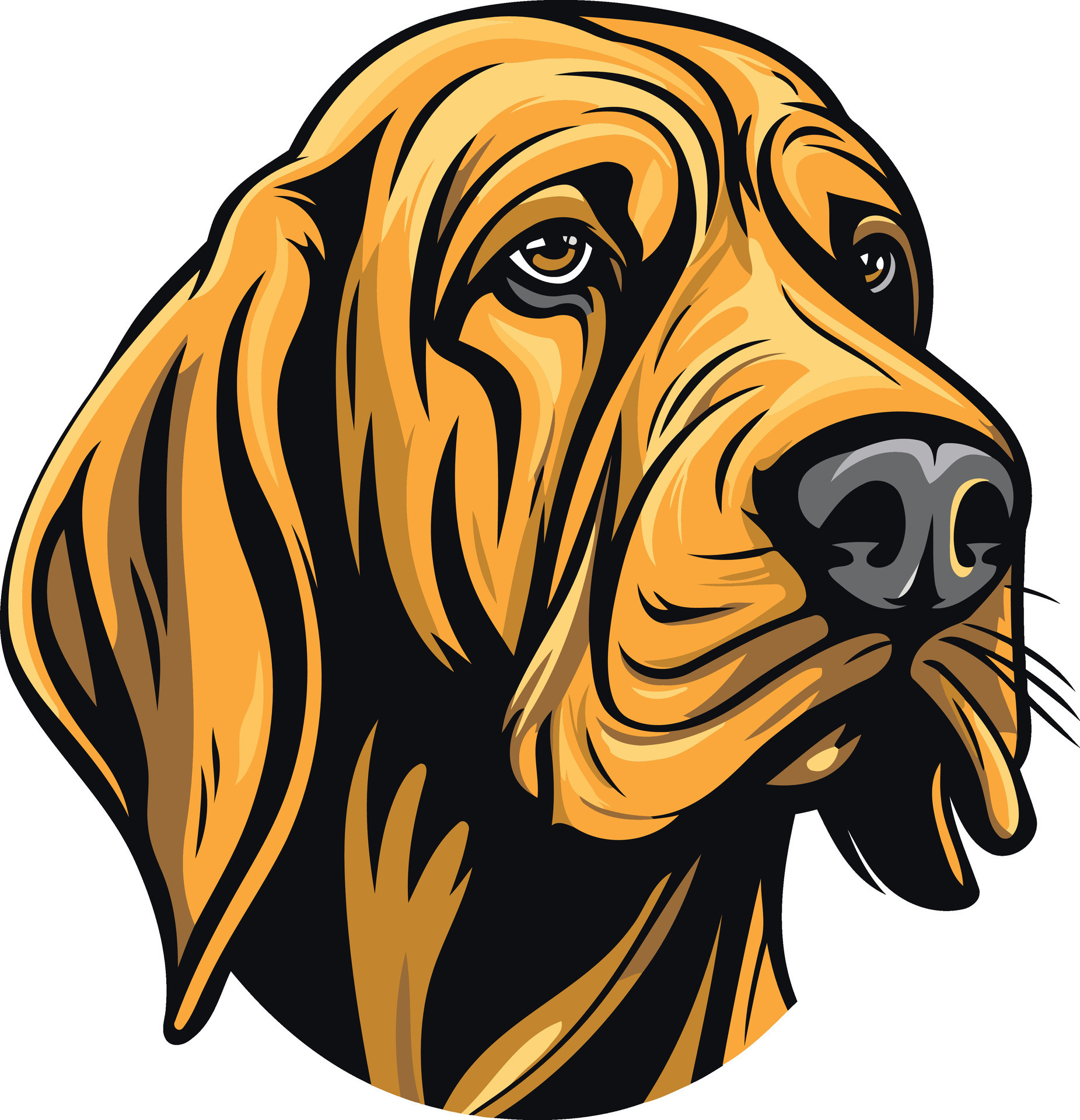 Portrait of a Brown Dog 49255703 Vector Art at Vecteezy