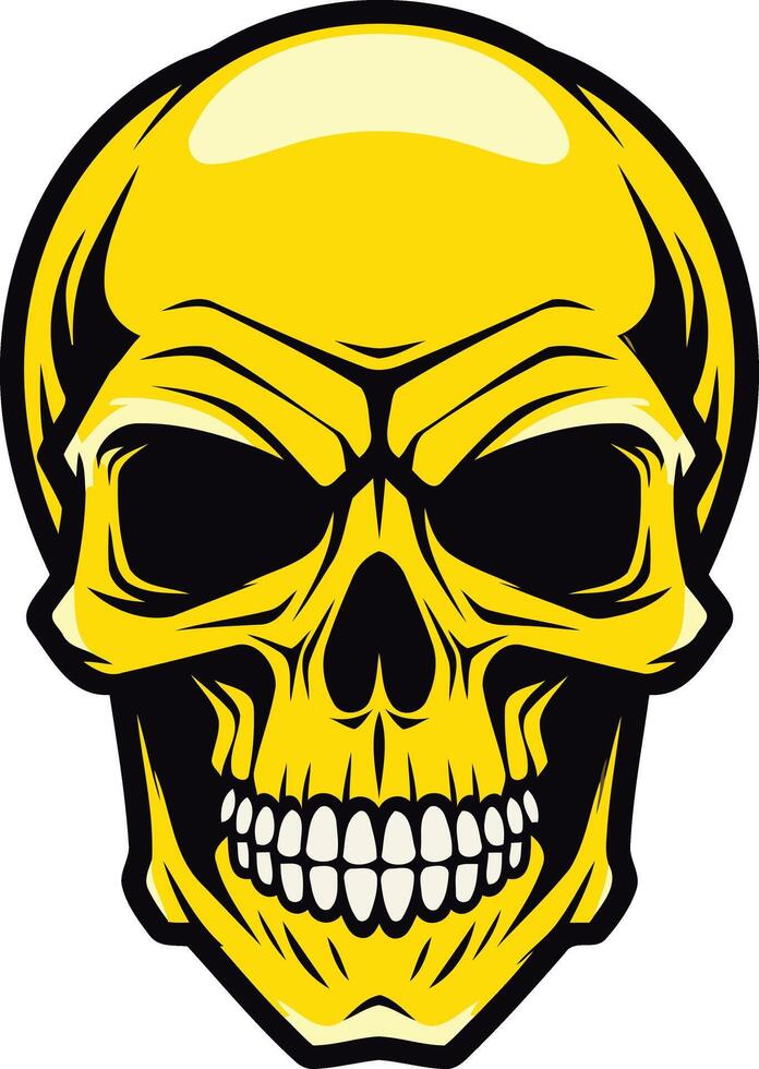 Golden Skull Illustration vector