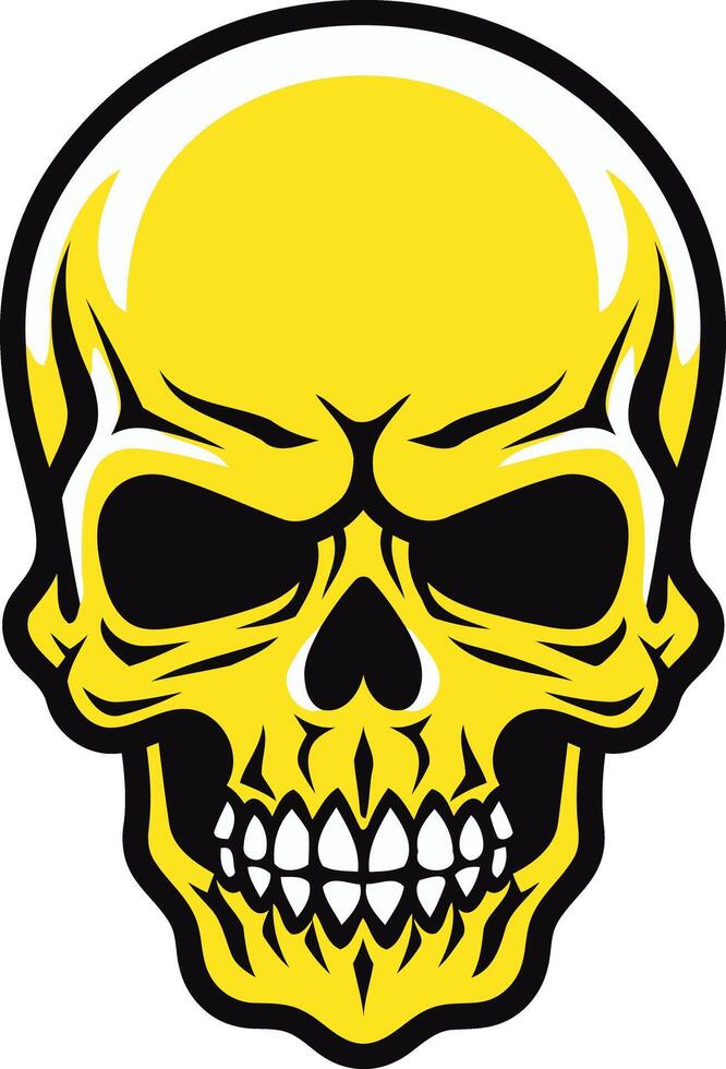 Yellow Skull Illustration vector