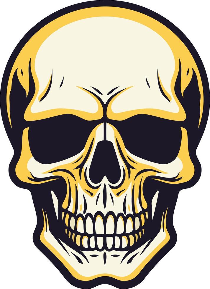 Yellow Skull Illustration vector
