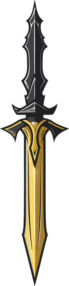 Golden Sword with Black Hilt vector