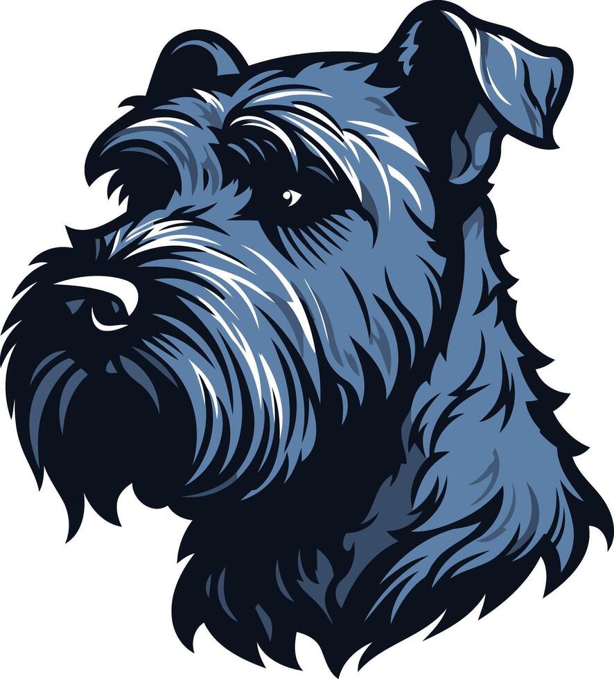 Portrait of a Miniature Schnauzer vector