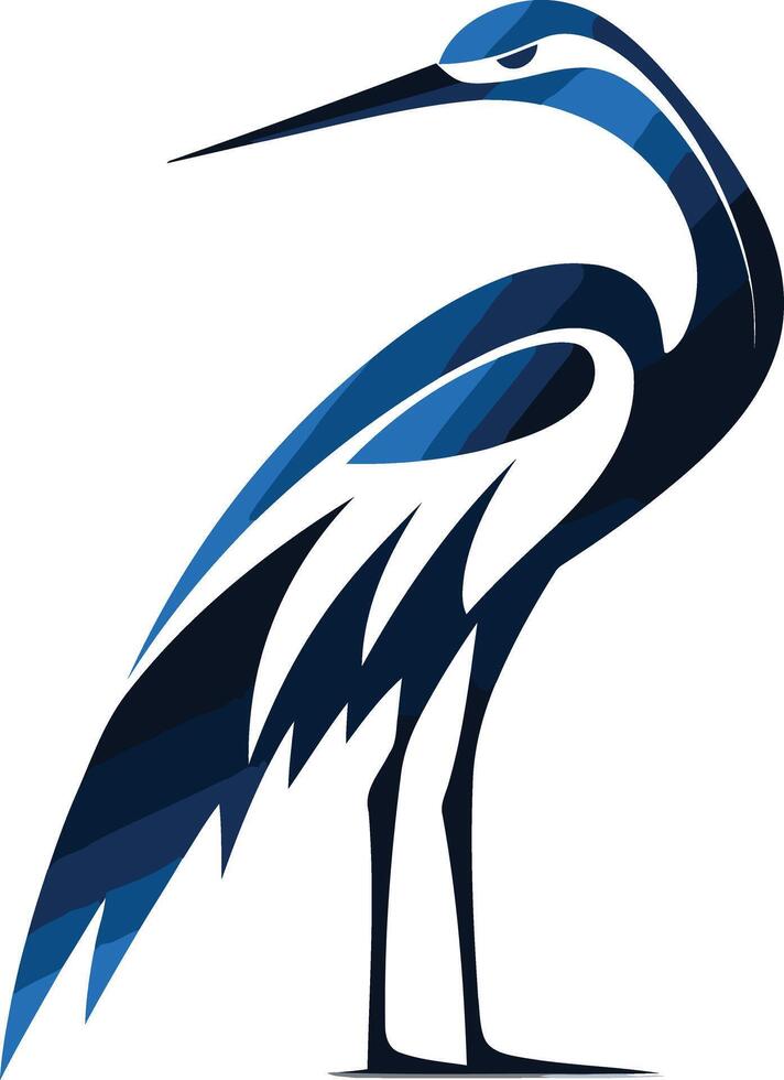Blue Heron Silhouette vector