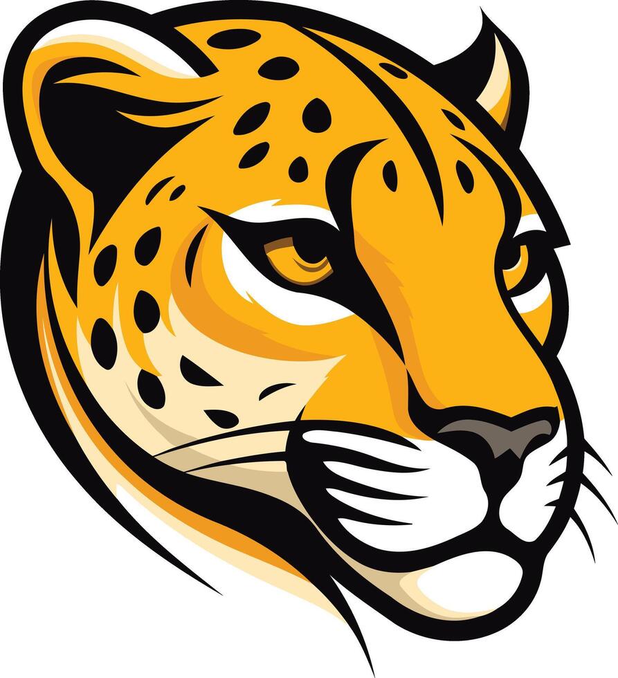 Cheetah Mascot Head Illustration vector