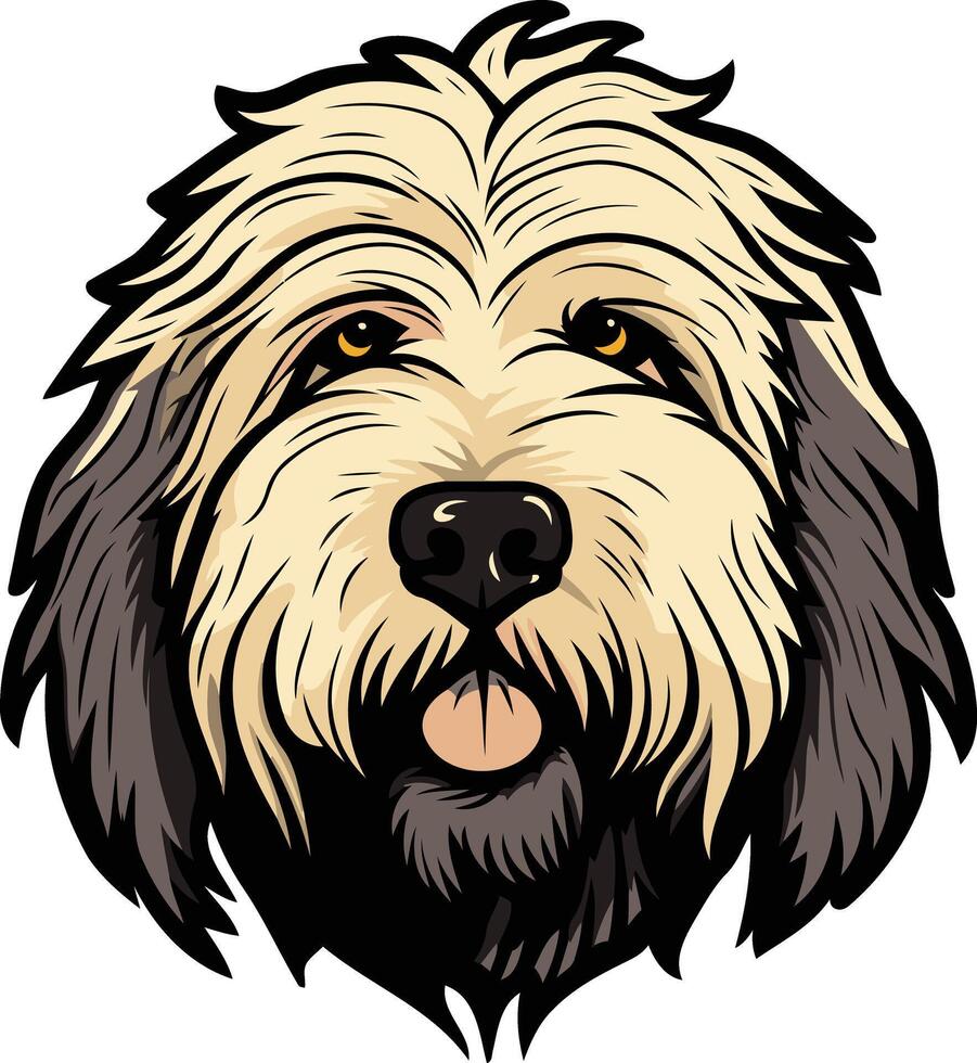 Illustration of a Cute Fluffy Dog vector