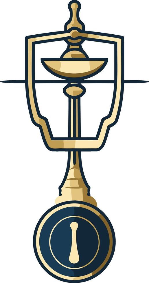 Gold Keyhole Emblem vector