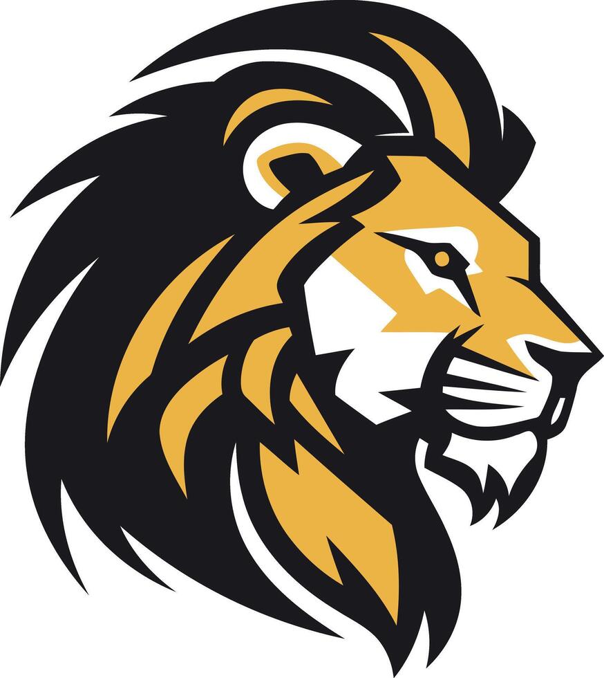 Bold Lion Head Logo Design vector