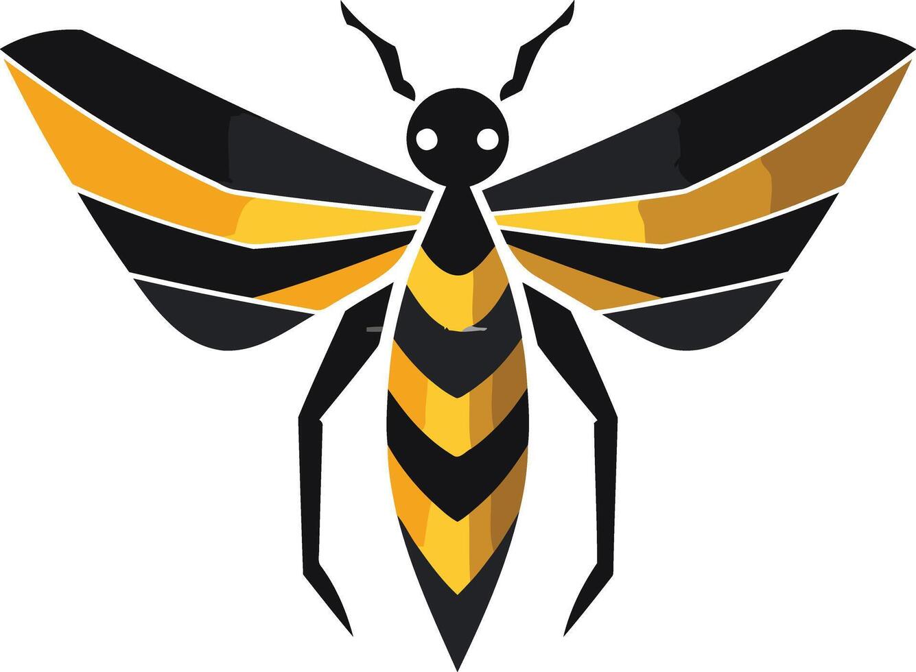 Geometric Bee Illustration vector