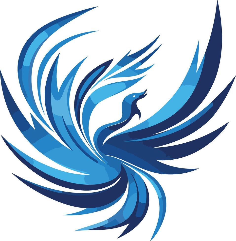 Blue Phoenix Illustration 49256406 Vector Art at Vecteezy