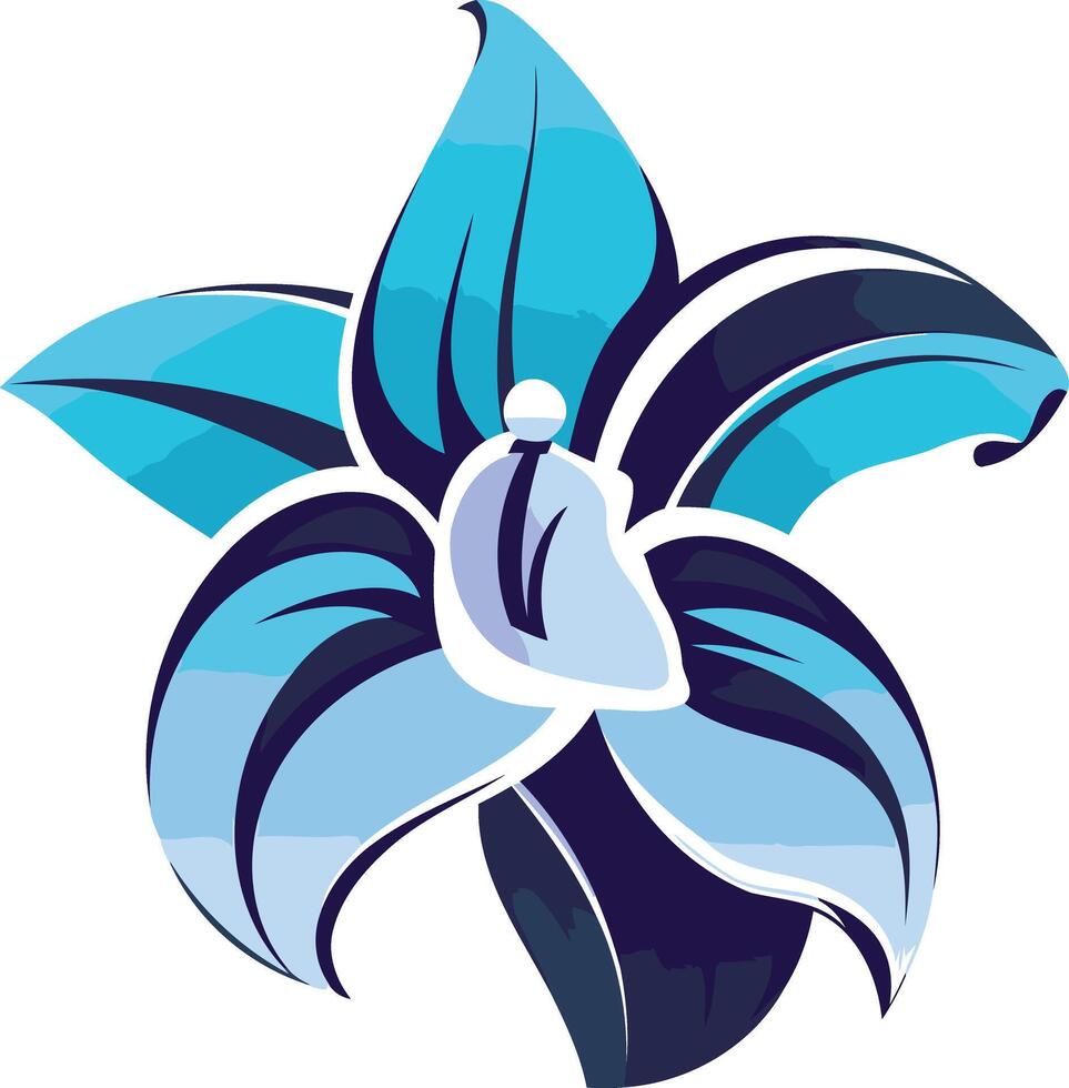 Blue and Purple Flower Blossom vector