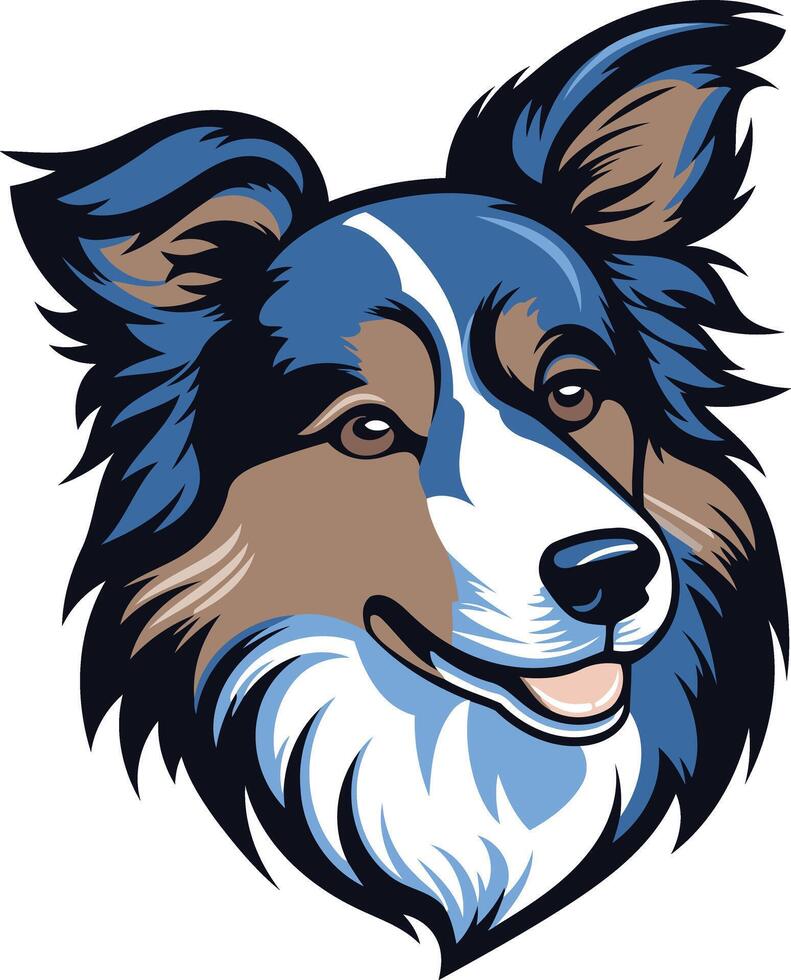 Portrait of a Border Collie vector