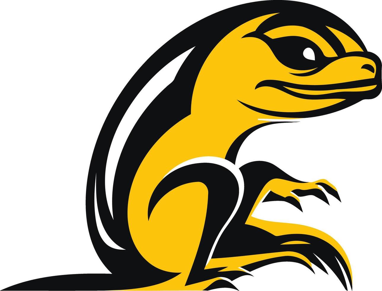 Stylized Illustration of a Yellow Lizard vector