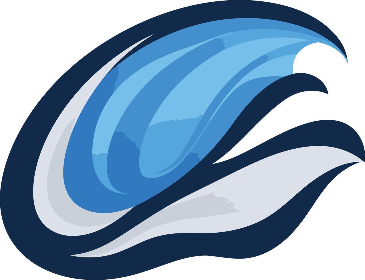 Blue Wave Abstract Logo Design vector