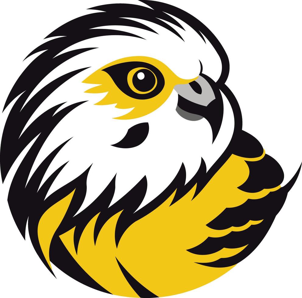 Abstract Falcon Head Illustration vector